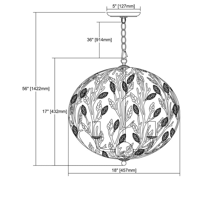 Elk Trella 18185/5 Chandelier Light - Pearl