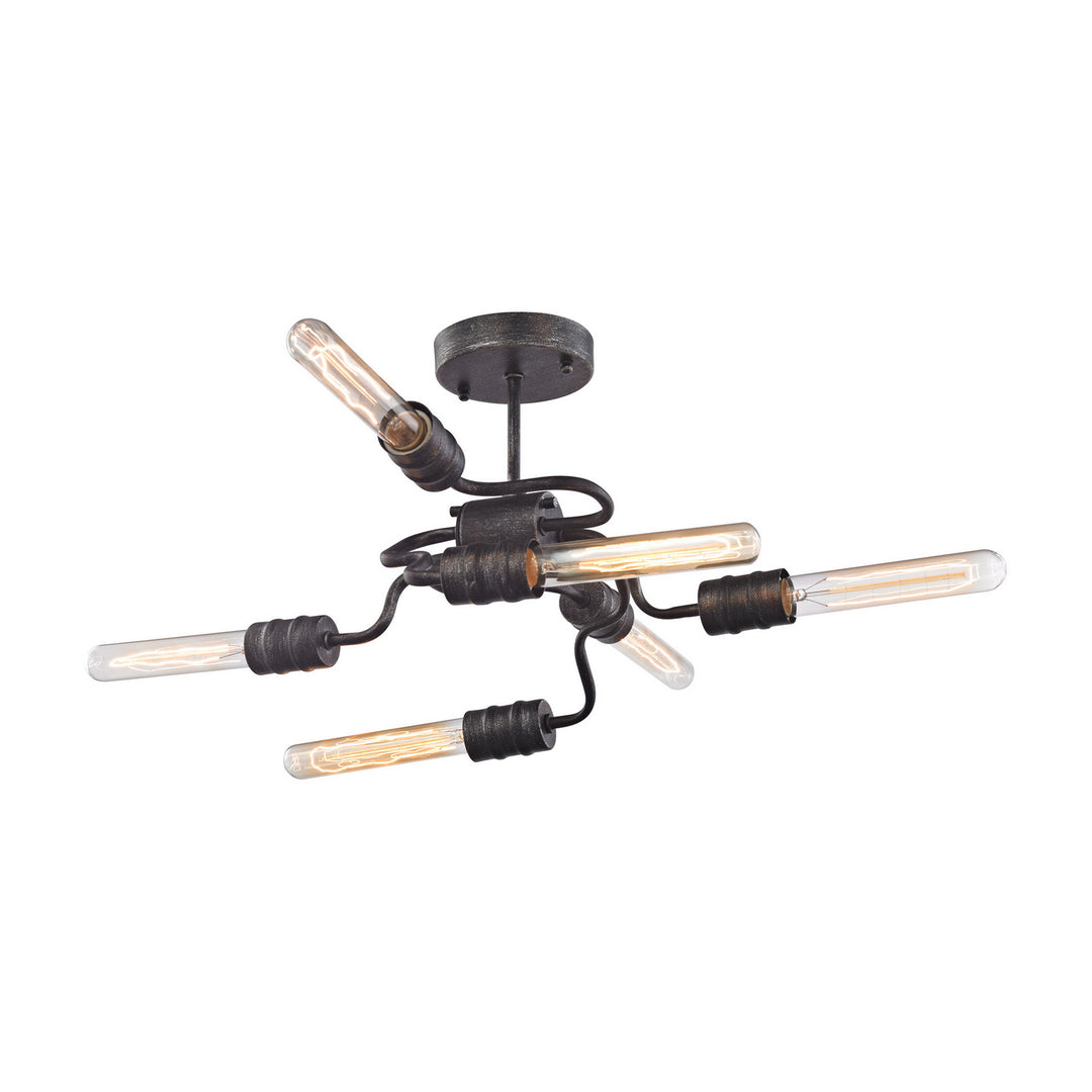 Elk Transit 31990/6 Ceiling Light - Silvered Graphite