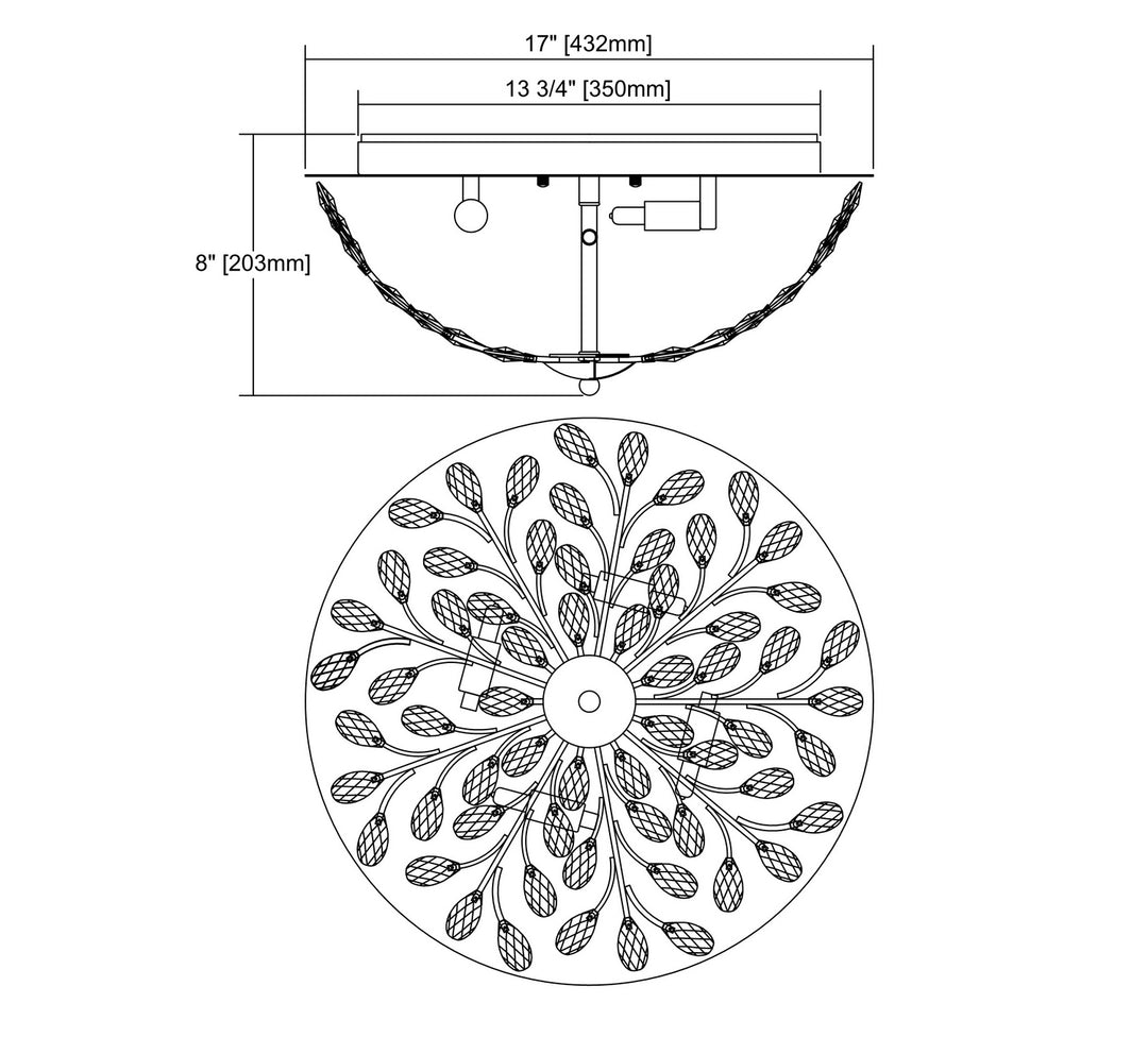 Elk Crystique 45261/4 Ceiling Light - Polished Chrome