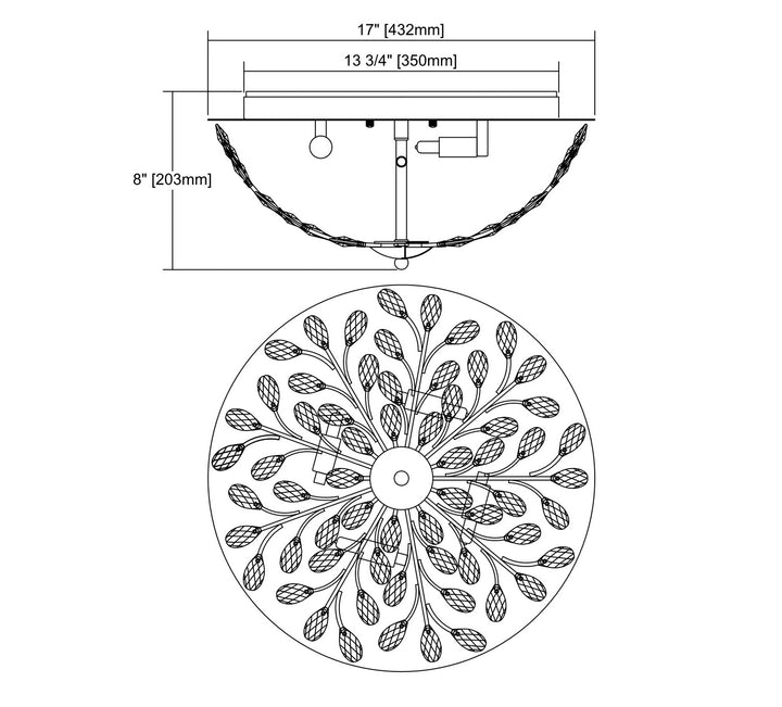 Elk Crystique 45261/4 Ceiling Light - Polished Chrome
