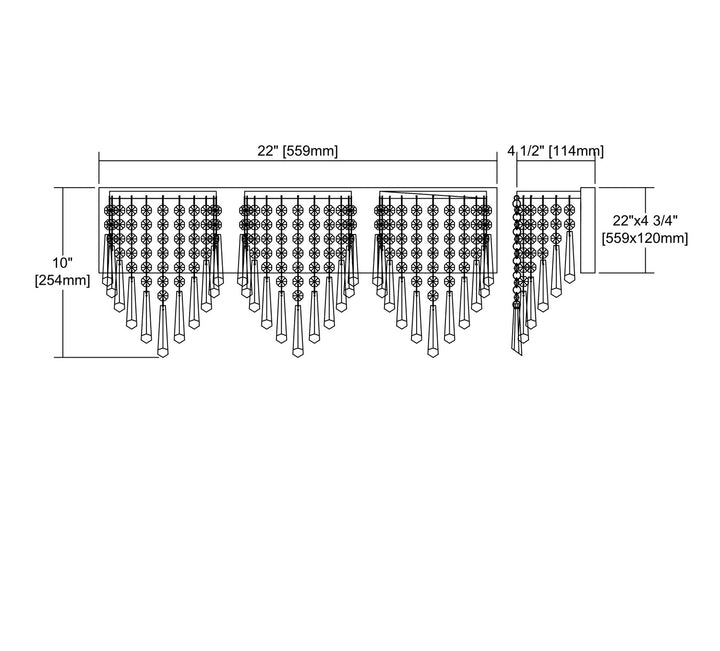 Elk Jariah 45272/3 Bath Vanity Light 22 in. wide - Polished Chrome