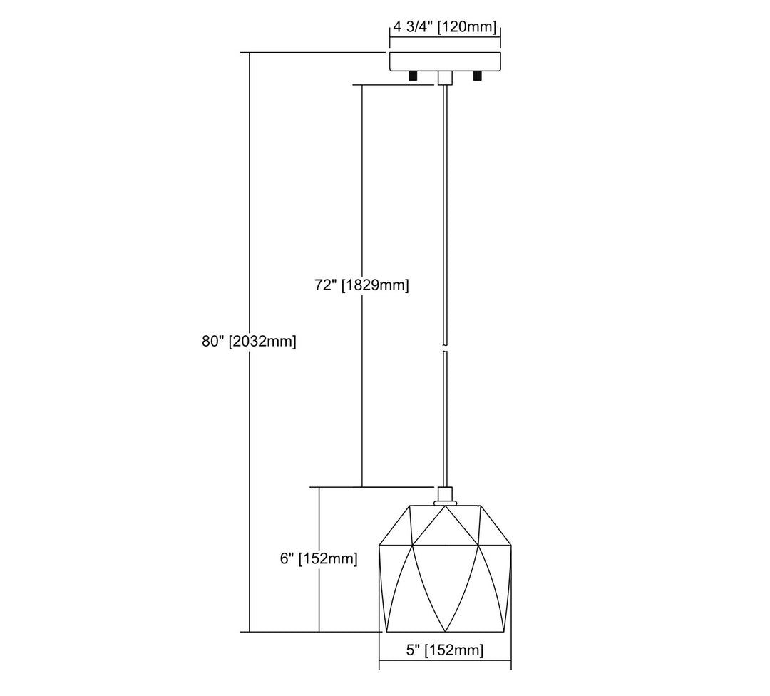 Elk Urban Form 45330/1 Pendant Light - Black Nickel