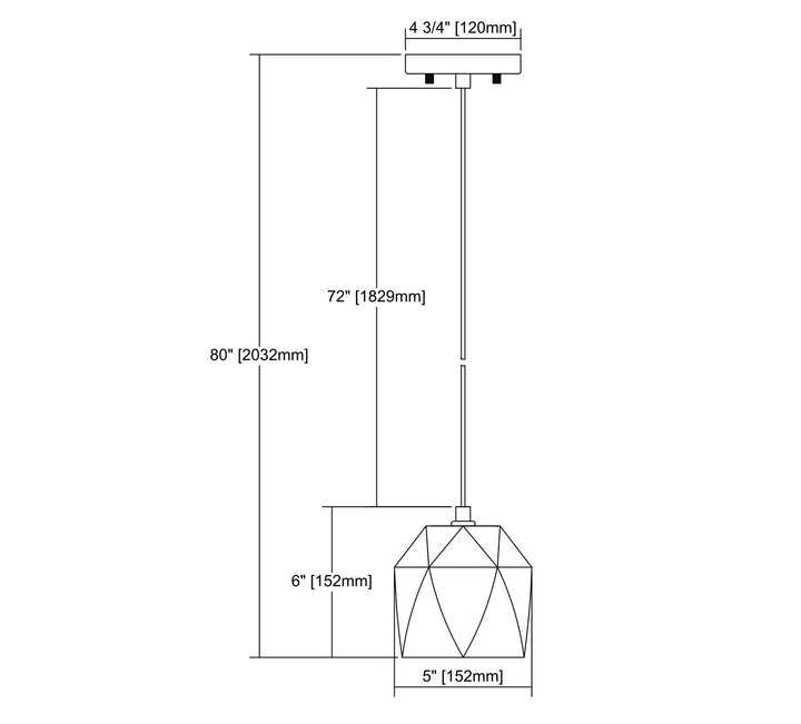Elk Urban Form 45330/1 Pendant Light - Black Nickel