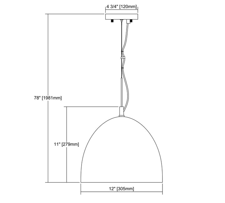 Elk Urban Form 45334/1 Pendant Light - Black Nickel
