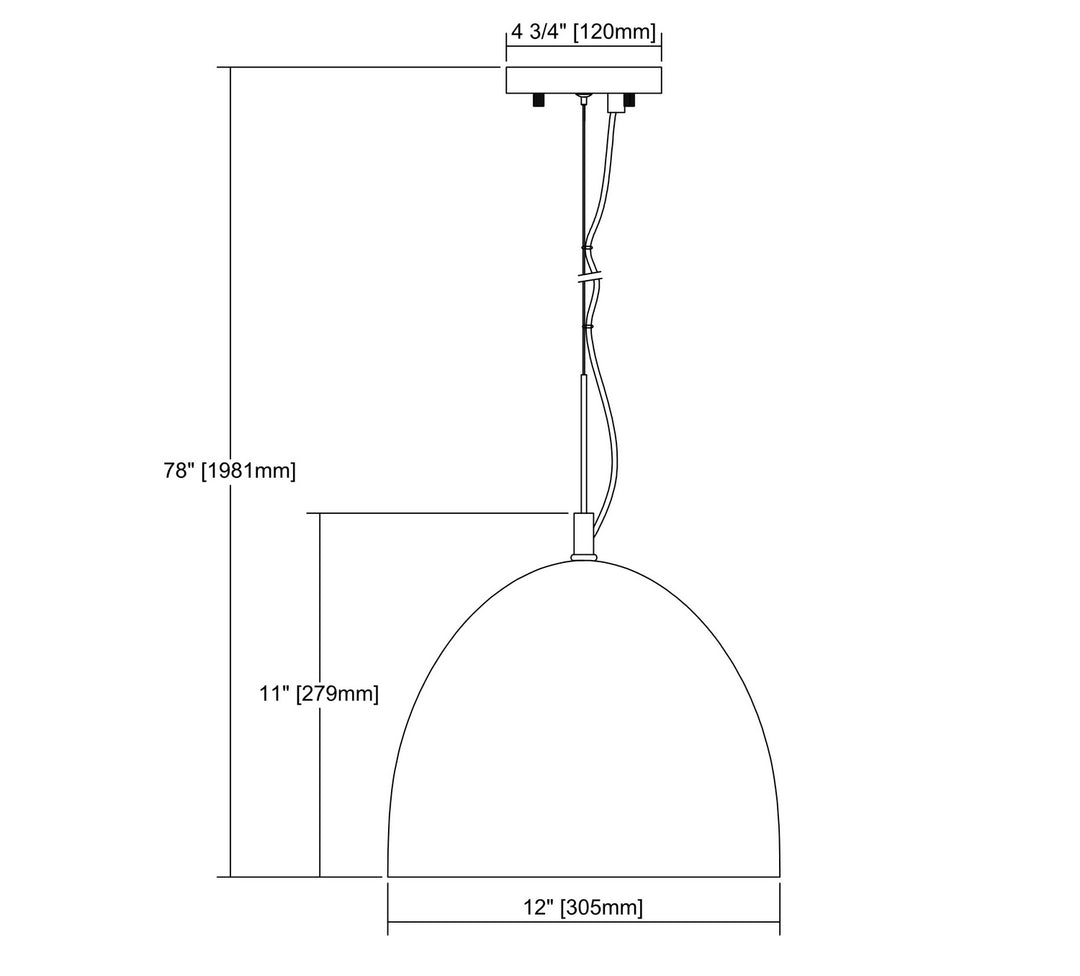 Elk Urban Form 45334/1-LED Pendant Light - Black Nickel