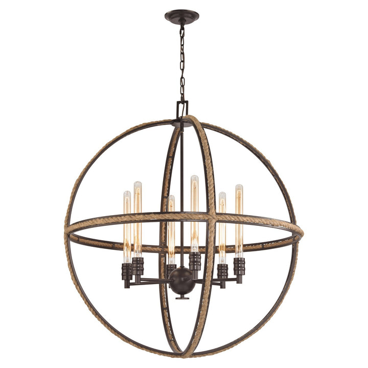 Elk Natural Rope 63066-6 Chandelier Light - Oil Rubbed Bronze