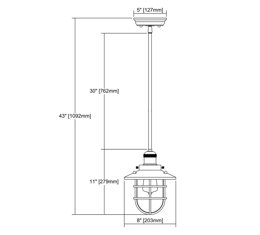 Elk Seaport 66354/1 Pendant Light - Satin Nickel