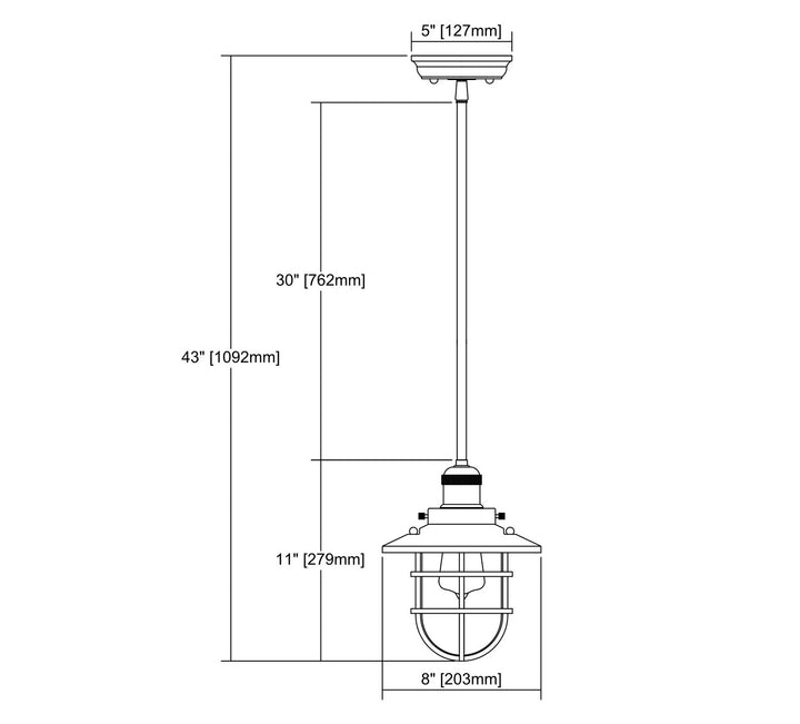 Elk Seaport 66354/1 Pendant Light - Satin Nickel