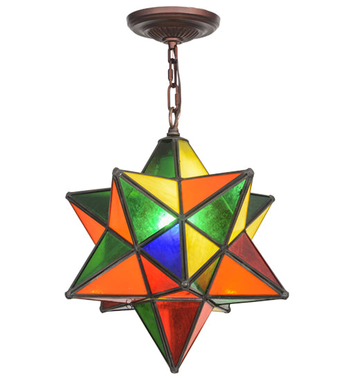 Meyda Tiffany Moravian Star 72849 Pendant Light - Mahogany Bronze