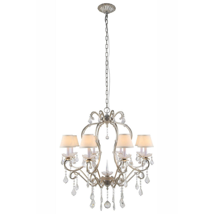 Elegant Diana 1471D31SL Chandelier Light - Vintage Silver Leaf