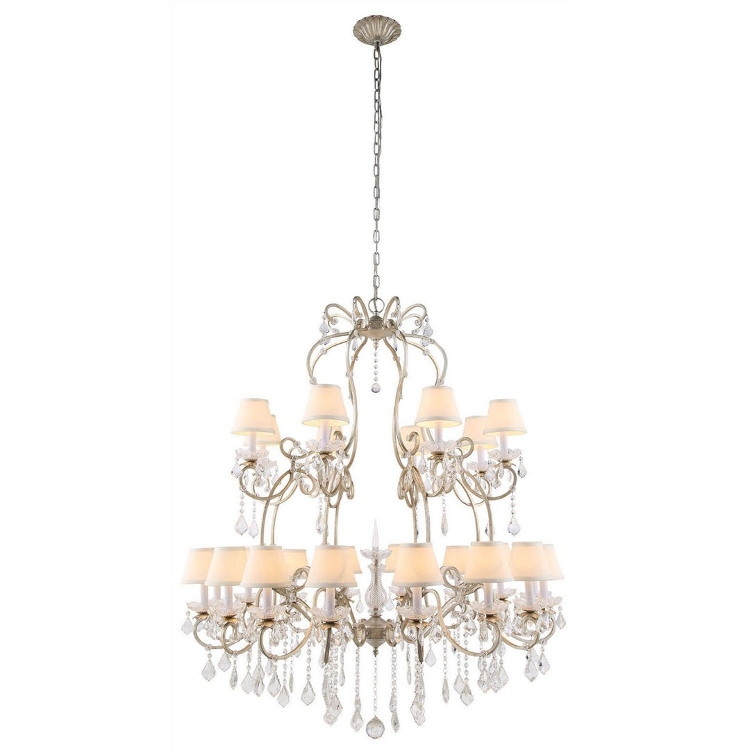 Elegant Diana 1471G44SL Chandelier Light - Vintage Silver Leaf