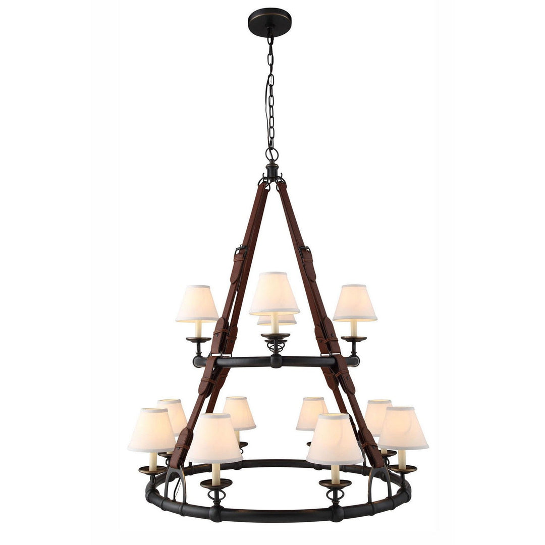 Elegant Cascade 1473G37BZ Chandelier Light - Bronze