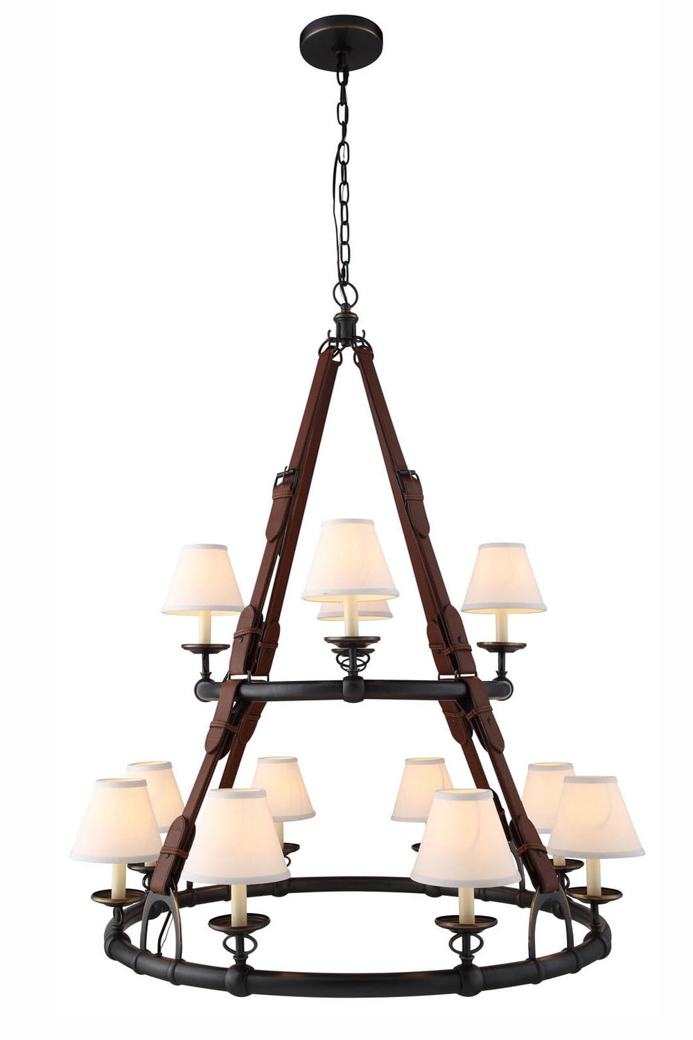 Elegant Cascade 1473G37BZ Chandelier Light - Bronze