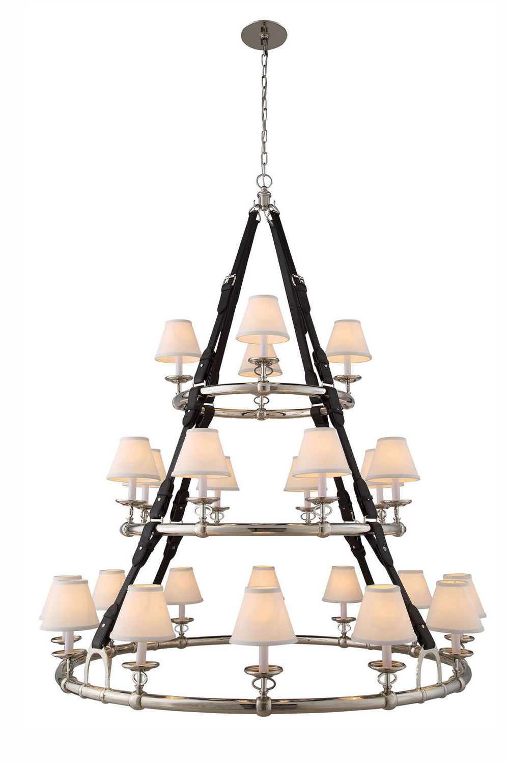 Elegant Cascade 1473G52PN Chandelier Light - Polished Nickel