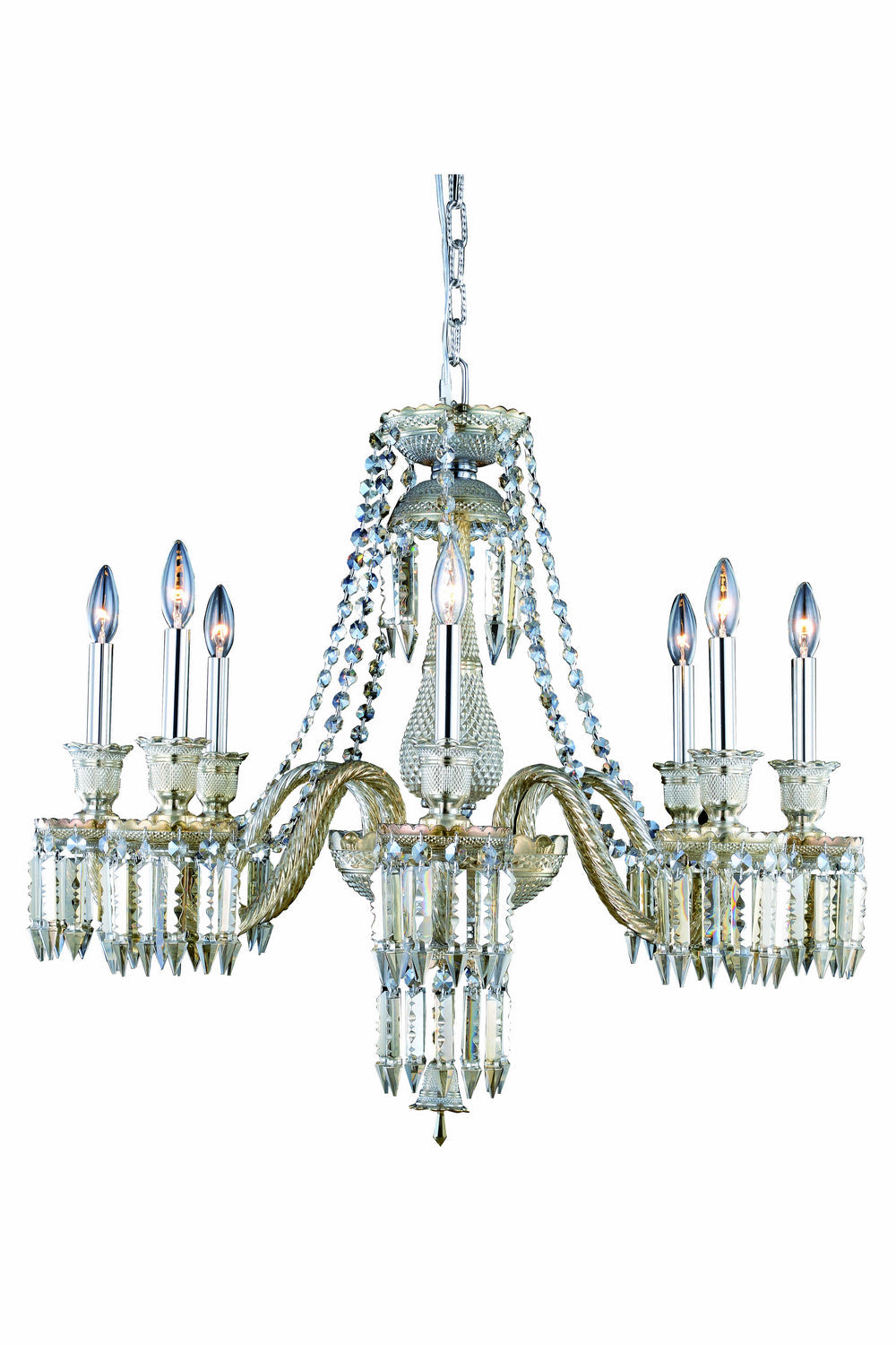 Elegant Majestic 8908D32SGT-GT/EC Chandelier Light - Golden Teak