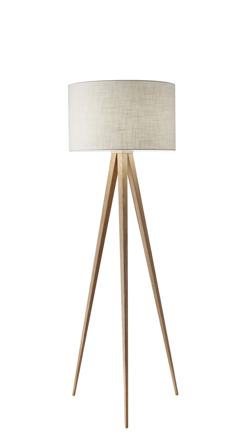 Adesso Home 6424-12 Modern Director Lamp Natural Wood