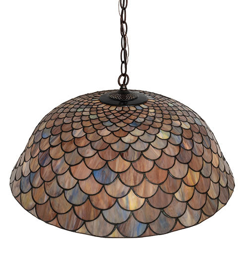 Meyda Tiffany Tiffany Fishscale 73157 Pendant Light - Mahogany Bronze