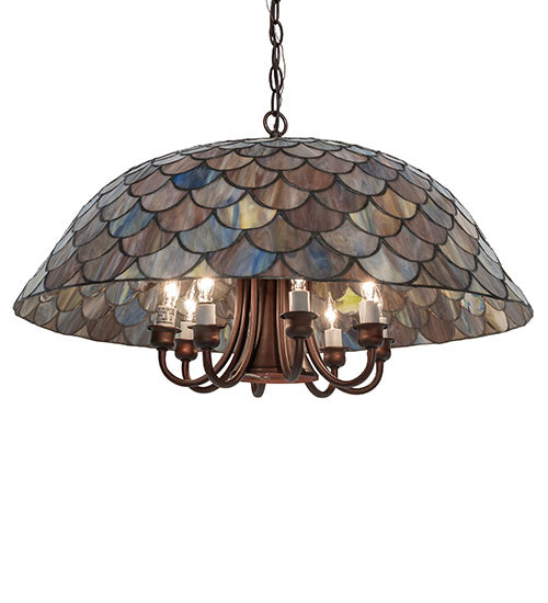 Meyda Tiffany Tiffany Fishscale 73157 Pendant Light - Mahogany Bronze