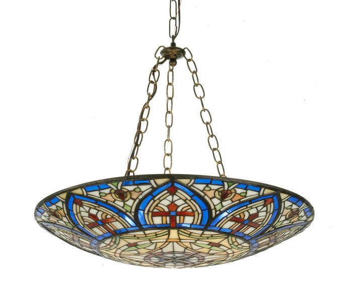 Meyda Tiffany Church Dome 23296 Pendant Light - Mahogany Bronze