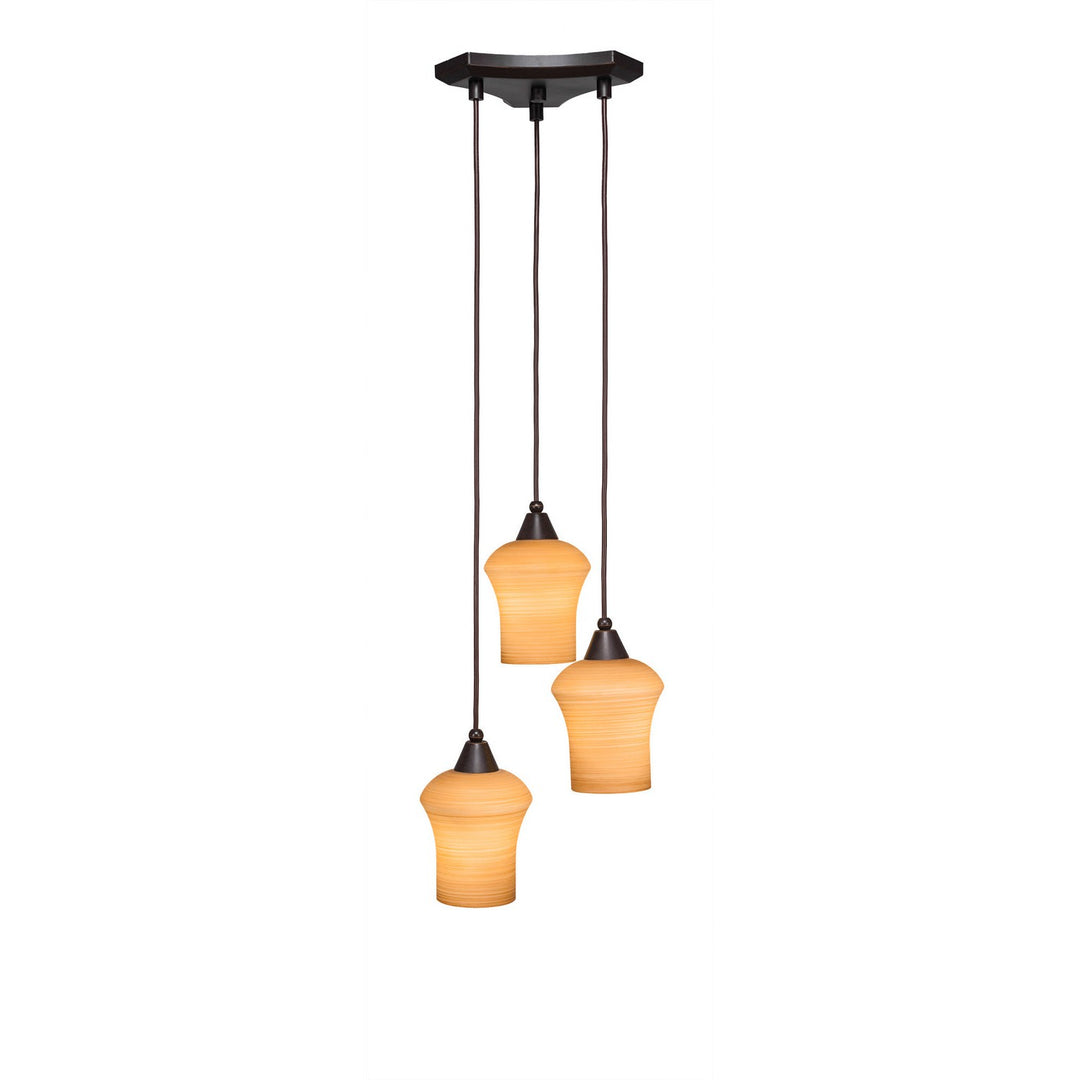 Toltec Europa 28-dg-680 Pendant Light - Dark Granite