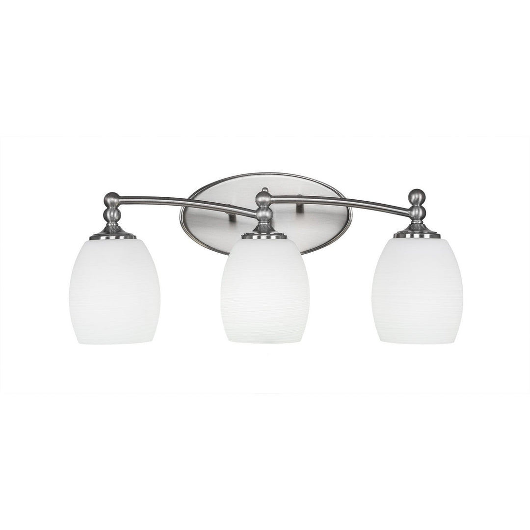Toltec Capri 593-bn-615 Bath Vanity Light 21 in. wide - Brushed Nickel