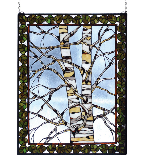 Meyda Tiffany Lighting 73265 Birch Tree In Winter Window Mirror Bronze / Dark