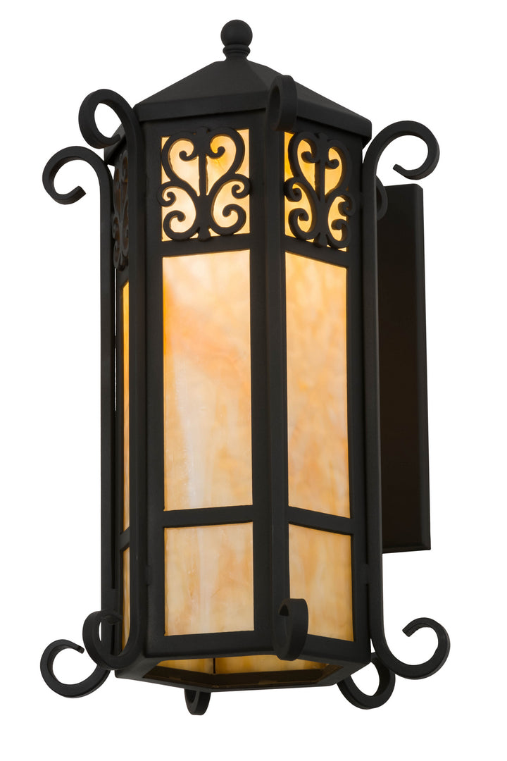 Meyda Tiffany Lighting 159209 Caprice One Light Wall Sconce Outdoor Bronze / Dark