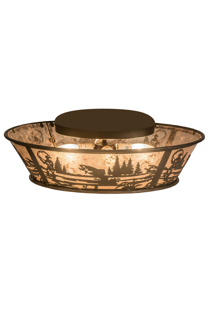 Meyda Tiffany Fly Fishing Creek 169329 Ceiling Light - Antique Copper