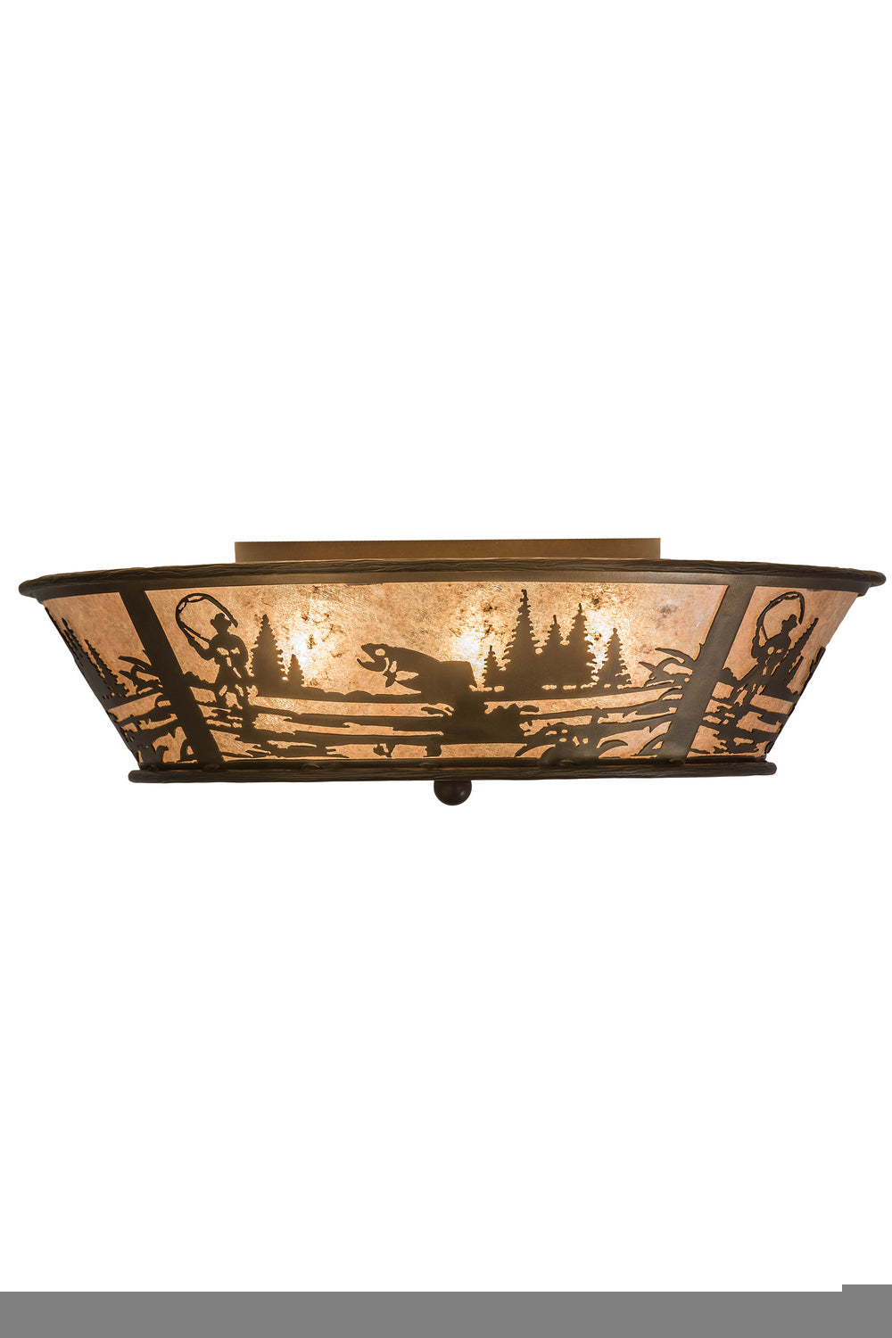 Meyda Tiffany Fly Fishing Creek 169329 Ceiling Light - Antique Copper