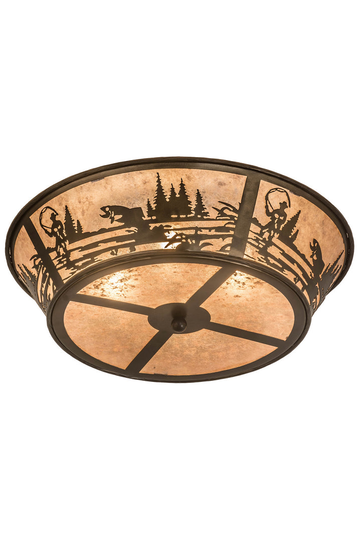 Meyda Tiffany Fly Fishing Creek 169329 Ceiling Light - Antique Copper