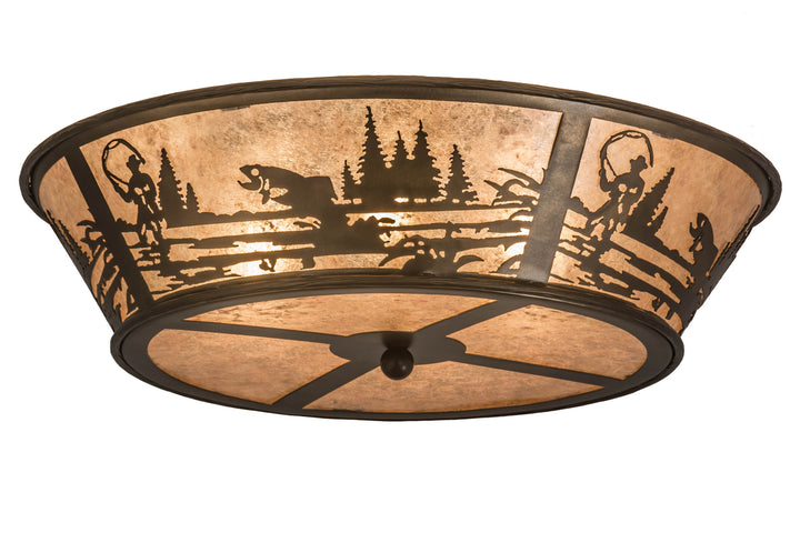 Meyda Tiffany Fly Fishing Creek 169329 Ceiling Light - Antique Copper