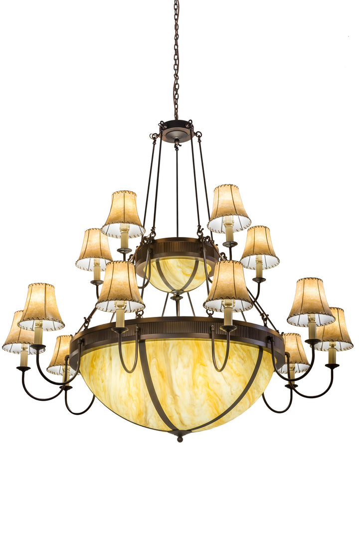 Meyda Tiffany Commerce 170103 Chandelier Light - Mahogany Bronze