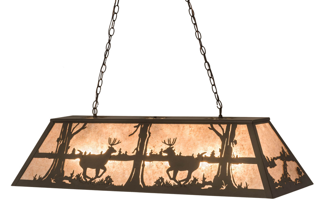 Meyda Tiffany Deer At Lake 172576 Pendant Light - Oil Rubbed Bronze