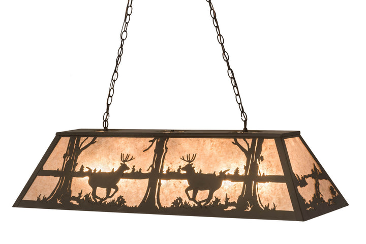 Meyda Tiffany Deer At Lake 172576 Pendant Light - Oil Rubbed Bronze