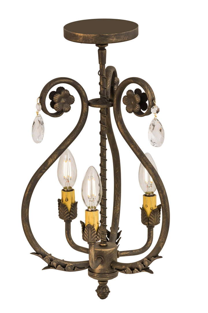 Meyda Tiffany Antonia 174340 Chandelier Light - Antique Brass,Crystal