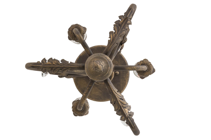 Meyda Tiffany Antonia 174340 Chandelier Light - Antique Brass,Crystal