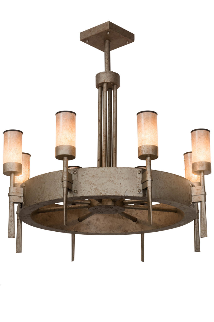Meyda Tiffany Mansfield 174903 Chandelier Light - Ombre Lavato Silver Mica
