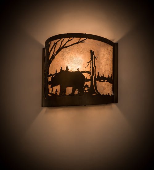 Meyda Tiffany Bear At Lake 73308 Wall Light - Antique Copper