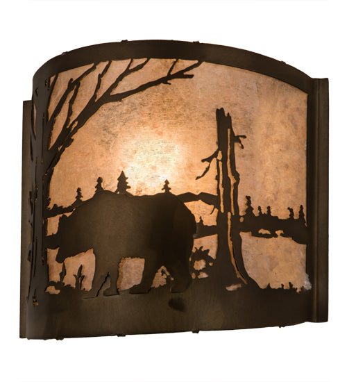 Meyda Tiffany Bear At Lake 73308 Wall Light - Antique Copper