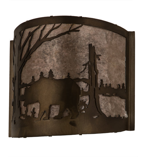 Meyda Tiffany Bear At Lake 73308 Wall Light - Antique Copper