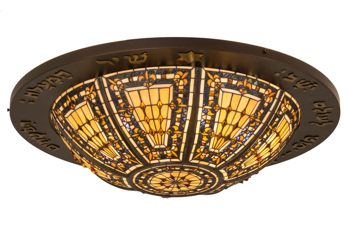 Meyda Tiffany Fleur-De-Lis 175998 Ceiling Light - Copper Vein