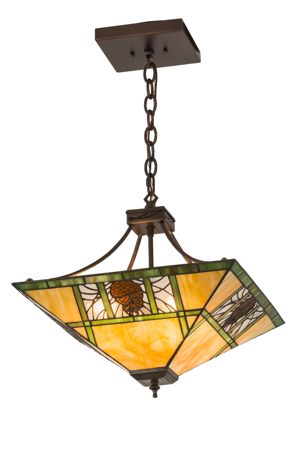 Meyda Tiffany Pinecone Ridge 177465 Chandelier Light - Mahogany Bronze
