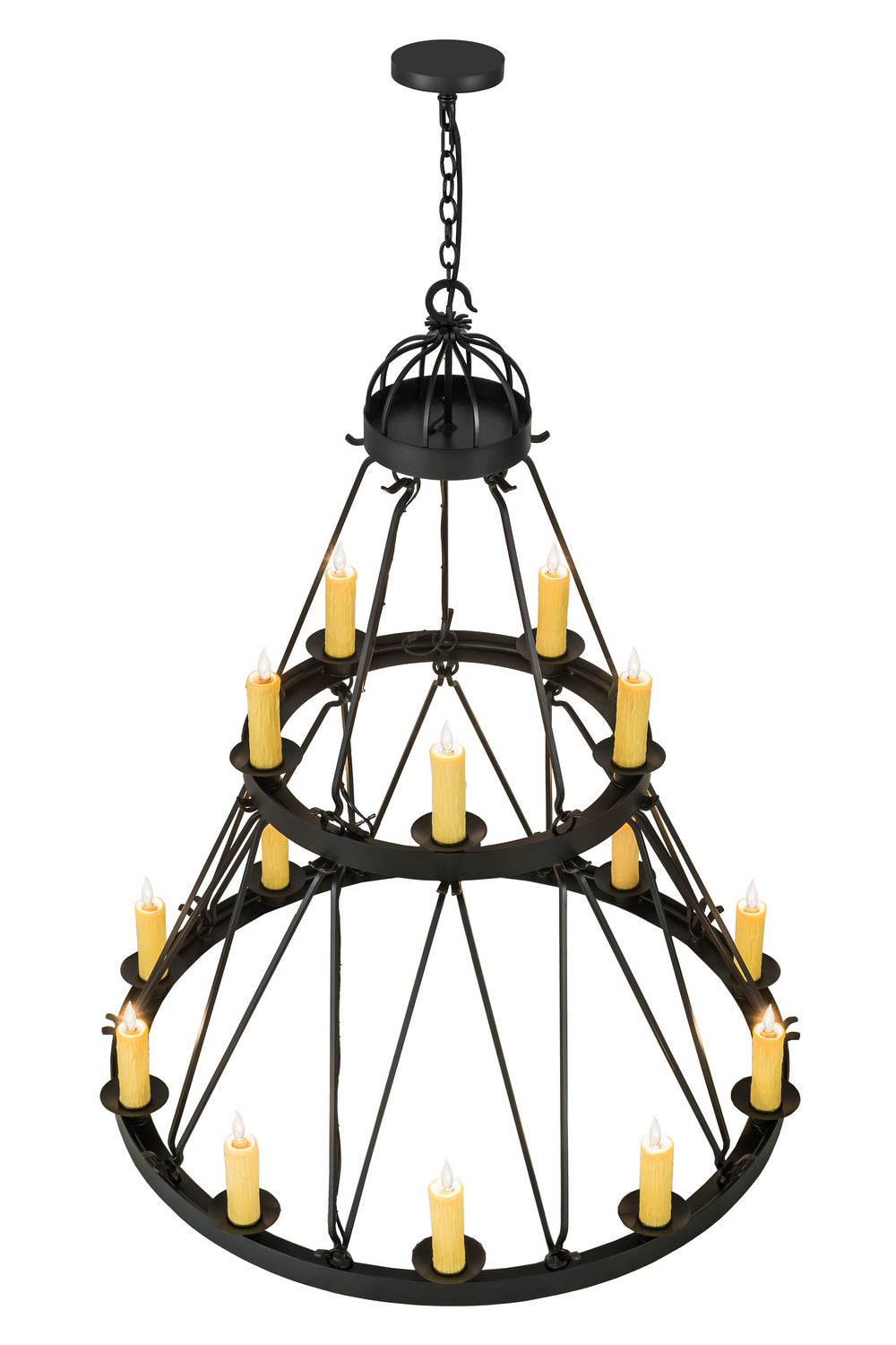 Meyda Tiffany Lakeshore 178008 Chandelier Light - Wrought Iron