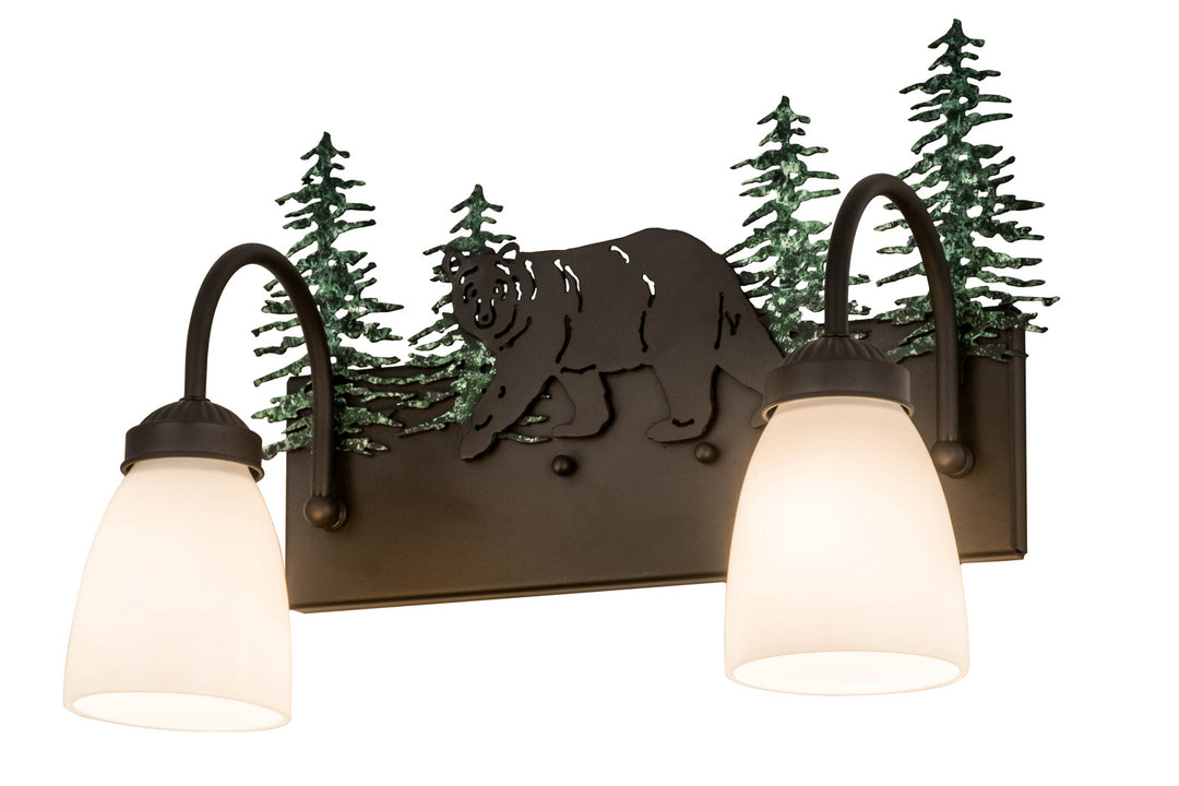 Meyda Tiffany Northwoods Lone Bear 178438 Bath Vanity Light 16 in. wide - Oil Rubbed Bronze