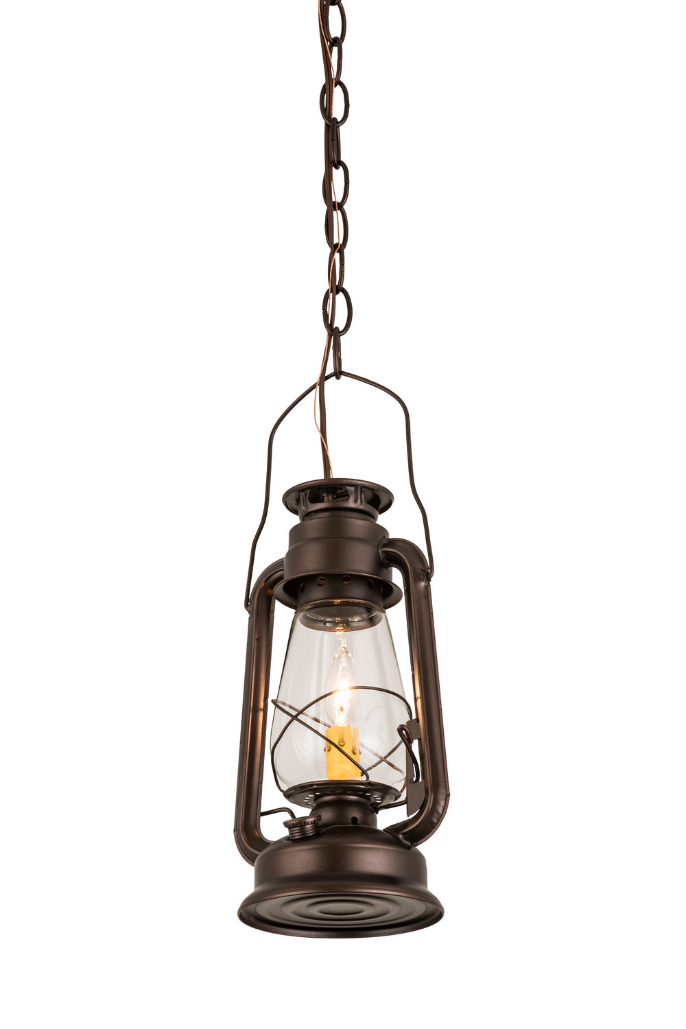 Meyda Tiffany Miners Lantern 178541 Pendant Light - Mahogany Bronze