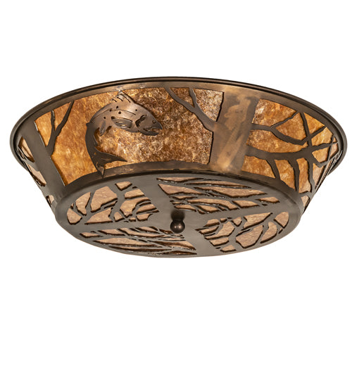 Meyda Tiffany Leaping Trout 73393 Ceiling Light - Antique Copper