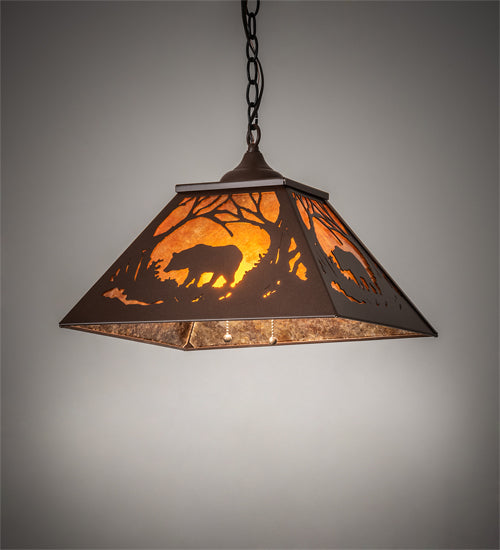 Meyda Tiffany Bear At Dawn 73536 Pendant Light - Cafe-Noir