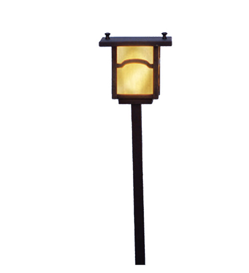 Meyda Tiffany Lighting 73545 Hyde Park One Light Post Landscape Fixture Landscape Light Bronze / Dark