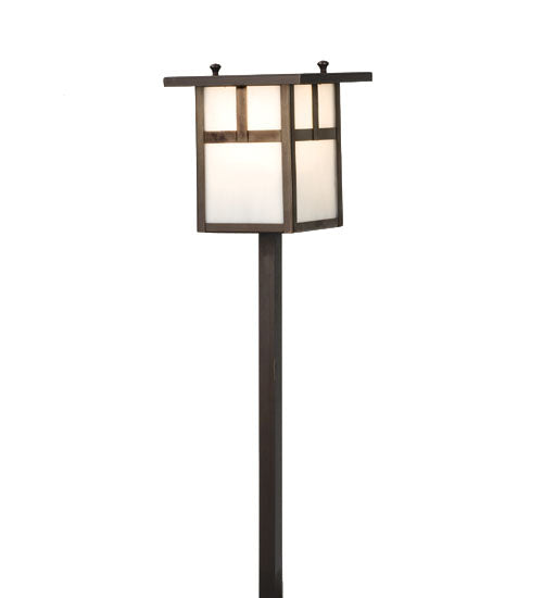 Meyda Tiffany Lighting 73546 Hyde Park One Light Post Landscape Fixture Outdoor Bronze / Dark