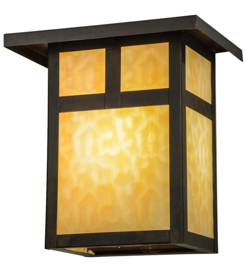 Meyda Tiffany Lighting 73550 Hyde Park One Light Wall Sconce Outdoor Bronze / Dark